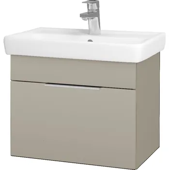 Koupelnový nábytek Dřevojas Koupelnová skříňka SOLO SZZ 55 - L04 Béžová vysoký lesk / Úchytka T05 / L04 Béžová vysoký lesk