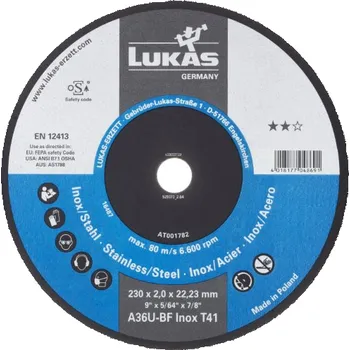 Řezný kotouč Lukas řezný kotouč na nerez 115mm šíře 2mm A36U-BF