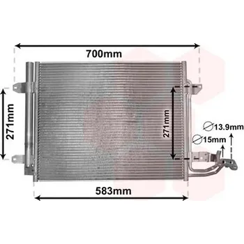 Výparník klimatizace Kondenzátor, klimatizace VAN WEZEL 58005211