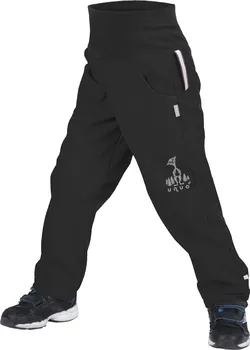 Chlapecké kalhoty Unuo Evžen kalhoty s fleecem černo/černé 116-122
