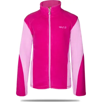 Dívčí mikina WOLF Dívčí flísová mikina-Wolf B2145, růžová Barva: Růžová, Velikost: 164