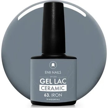 Lak na nehty ENII NAILS Gel lak Ceramic 63 Iron - gelový lak bez HEMA, 10 ml