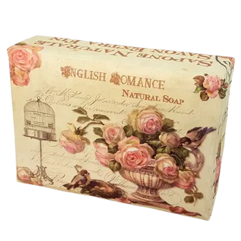 Koupelová kosmetika Soap Luxusní přírodní mýdlo s vůní v dekorovaném obalu English Romance - 200 g