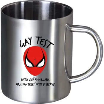 Nerezový hrnek Gay test