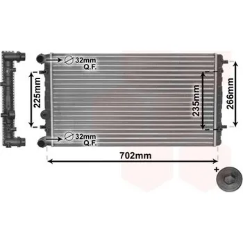 Chladič motoru Chladič, chlazení motoru VAN WEZEL 58002174