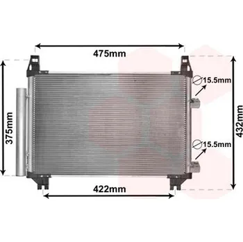 Klimatizace automobilu Kondenzátor, klimatizace VAN WEZEL 53005404