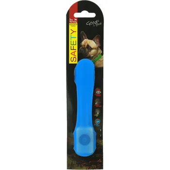 Obojek pro psa Dog Fantasy návlek LED svítící modrý 15 cm