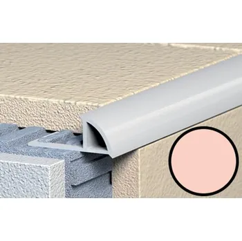 Lišta ukončovací 10/250 oblá, plast, rosa