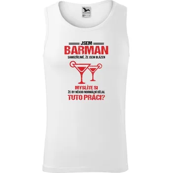 Pánské tílko Pánské tílko Malfini Core Samozřejmě, že jsem blázen - barman