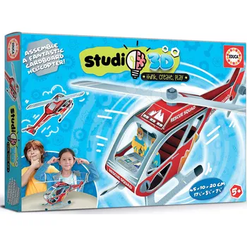 Puzzle Puzzle dopravní prostředky Helicopter 3D Studio Educa s plastovými šrouby od 5 let