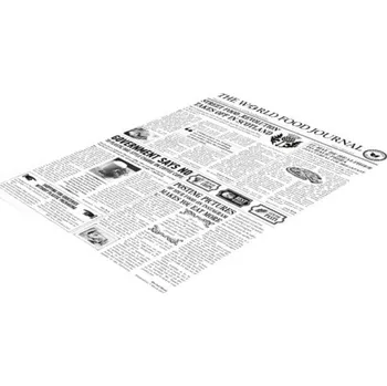 Jednorázové nádobí Papír na snack - motiv noviny z nepromastitelného papíru, 500 ks