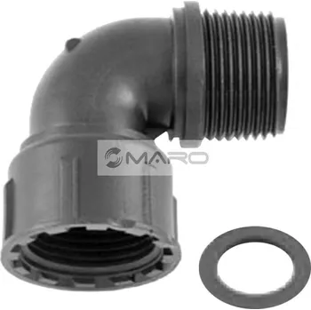 Instalatérský materiál Plast Project Koleno PP závitové 90° s vnějším závitem 3/4" s 1" převlečnou matkou, 7762.00DE