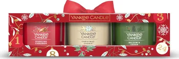 Svíčka Yankee Candle Vánoční dárková sada votivních svíček 3x 37 g