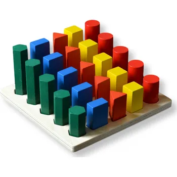 Výuková hračka Moyo Montessori Žebřík - geometrická tělesa