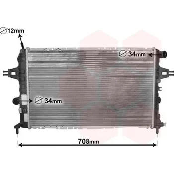 Chladič motoru Chladič, chlazení motoru VAN WEZEL 37002252