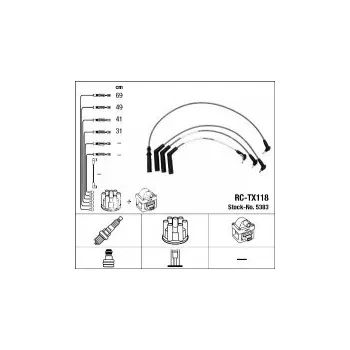 Zapalovací kabel Sada kabelů pro zapalování NGK RC-TX118 - TOYOTA