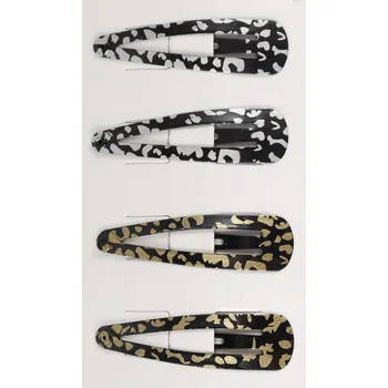 Kovové sponky s potiskem, 4 ks