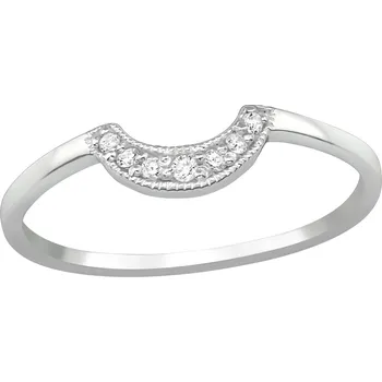Prsten Atreya Stříbrný prstýnek s čirými zirkony MOON Velikost prstenu: 49
