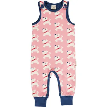 Kojenecký overall Dětský overal dlouhý bez rukávů Pejsci s červeným obojkem Maxomorra Velikost: 62/68