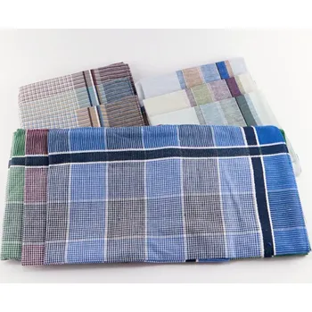 Sada pánských kapesníků s barevným středem z mykané bavlny - 6 ks