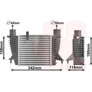 Chladič motoru Chladič turba VAN WEZEL 43004338