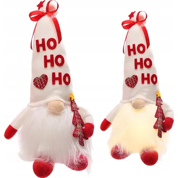 Vánoční dekorace Vánoční LED skřítek 36 cm - "HO HO HO"