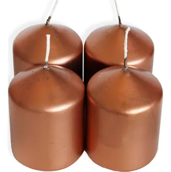 Svíčka Válec lis. 60x80(4) LAK KRAB měděná (310600869956)