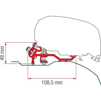 Příslušenství ke karavanu FIAMMA Adaptér F80 S pro Fiat Ducato H2 Barva: Černá