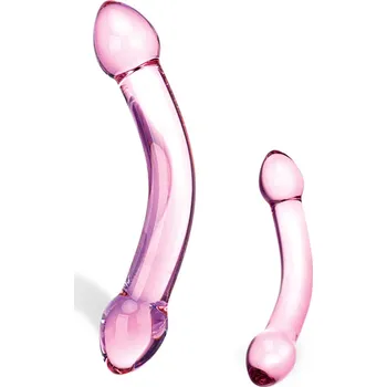 Dildo Glas - Double Trouble Purple Glass Dildo