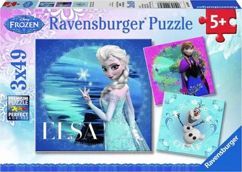Puzzle Ravensburger Ledové království Elsa, Anna a Olaf 3x49 dílků