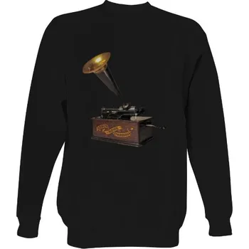 Pánská mikina Mikina bez kapuce Unisex s potiskem Gramofon pánské