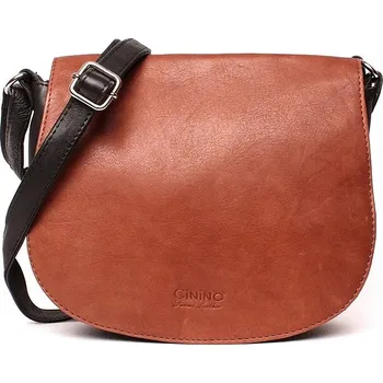 Kabelka Černo-hnědá malá/střední kožená crossbody kabelka CiNiNO 1827