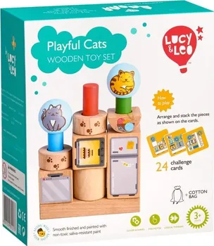 Dřevěná hračka Lucy & Leo Playful Cats