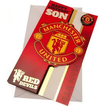 MANCHESTER UNITED FC Narozeninové blahopřání Manchester United FC, pro syna, 22x12 cm