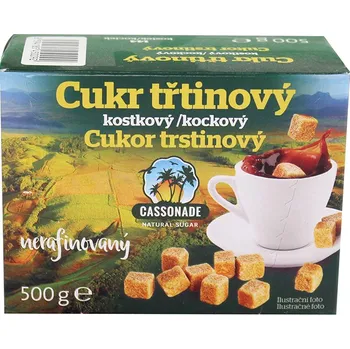 Cukr Cassonade Třtinový cukr kostkový 500 g