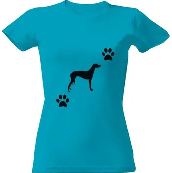 Dámské tričko Tričko s potiskem Anglický chrt tlapky dámské