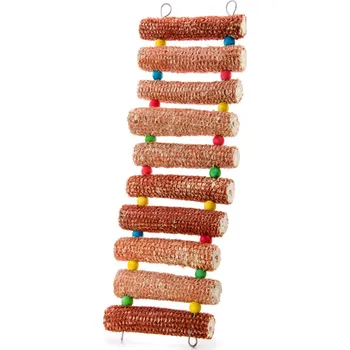 JK ANIMALS, hračka most z kukuřice a ze dřeva na drátu, 37 cm, hračka pro hlodavce a králíky