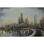 Nástěnný kovový obraz Skyline - 120*80*4 cm