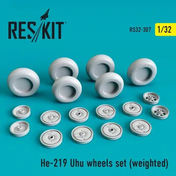 Plastikový model Reskit 1/32 He-219 Uhu wheels set (weighted)