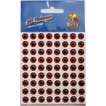 SAMOLEPÍCÍ 3D OČI RED 8MM-72KS