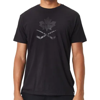 Triko CCM BLACKOUT Leaf Tee Senior Black Velikost: S