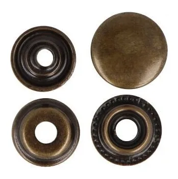 Auto moto Ø15 mm (AM6) - sypané stříbro, staromosaz PLM, barva Staromosaz