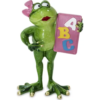 Keramická žabka - Školačka