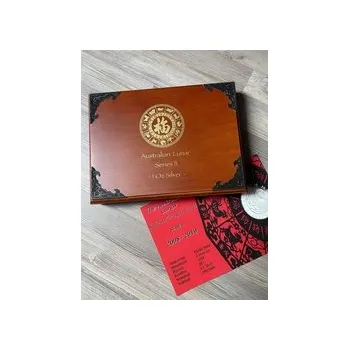 Dřevěná etue pro Lunární kalendář serie II - stříbrné mince 12x 1oz