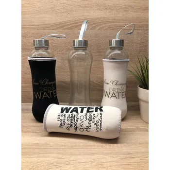 Láhev Sportovní skleněné lahve s obalem Barva: Bílá