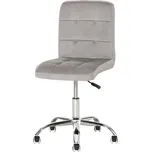 Kosmetická sametová židle Aisha | světle šedá