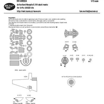 Plastikový model 1/72 Mask de Havilland Mosquito B.XVI BASIC (AIRF)