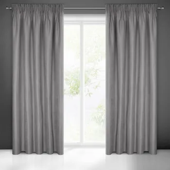 Dekorační závěs s řasící páskou ADEL šedá 140x270 cm (cena za 1 kus) MyBestHome