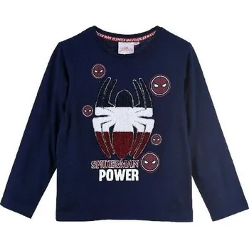 Chlapecké tričko Tmavě modré tričko s dlouhým rukávem Spider-Man Velikost: 116