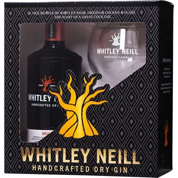Gin Whitley Neill London Dry Gin Glass Set 0,7 l 43 %
